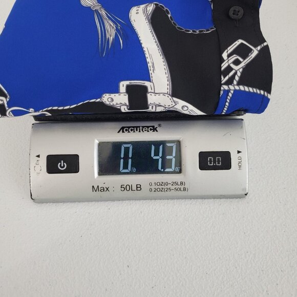 Ralph Lauren Womens Black Blue Chain Equestrian Button Up Blouse Size S Status - Picture 9 of 9